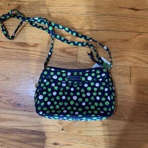 Vera Bradley Little Crossbody Lucky Dots NWT
